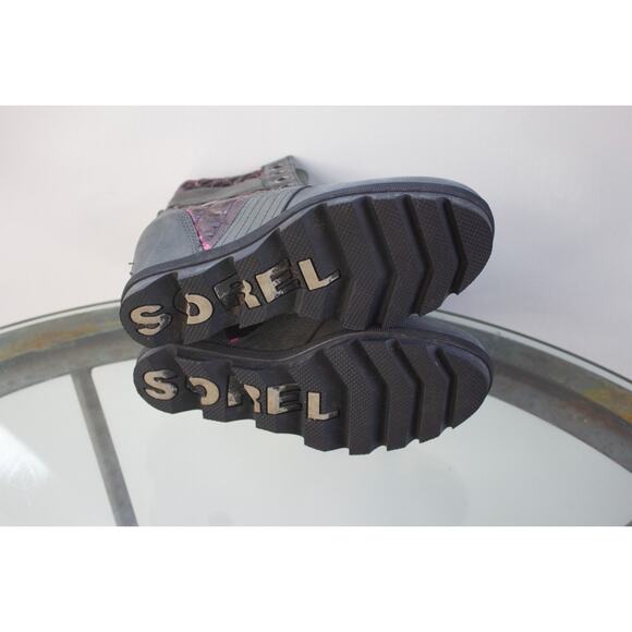 Sorel Boots Quilted Lexie Wedge Winter Snow NL3046-052 Gray Leather Lace Up SZ 7 - Picture 11 of 11